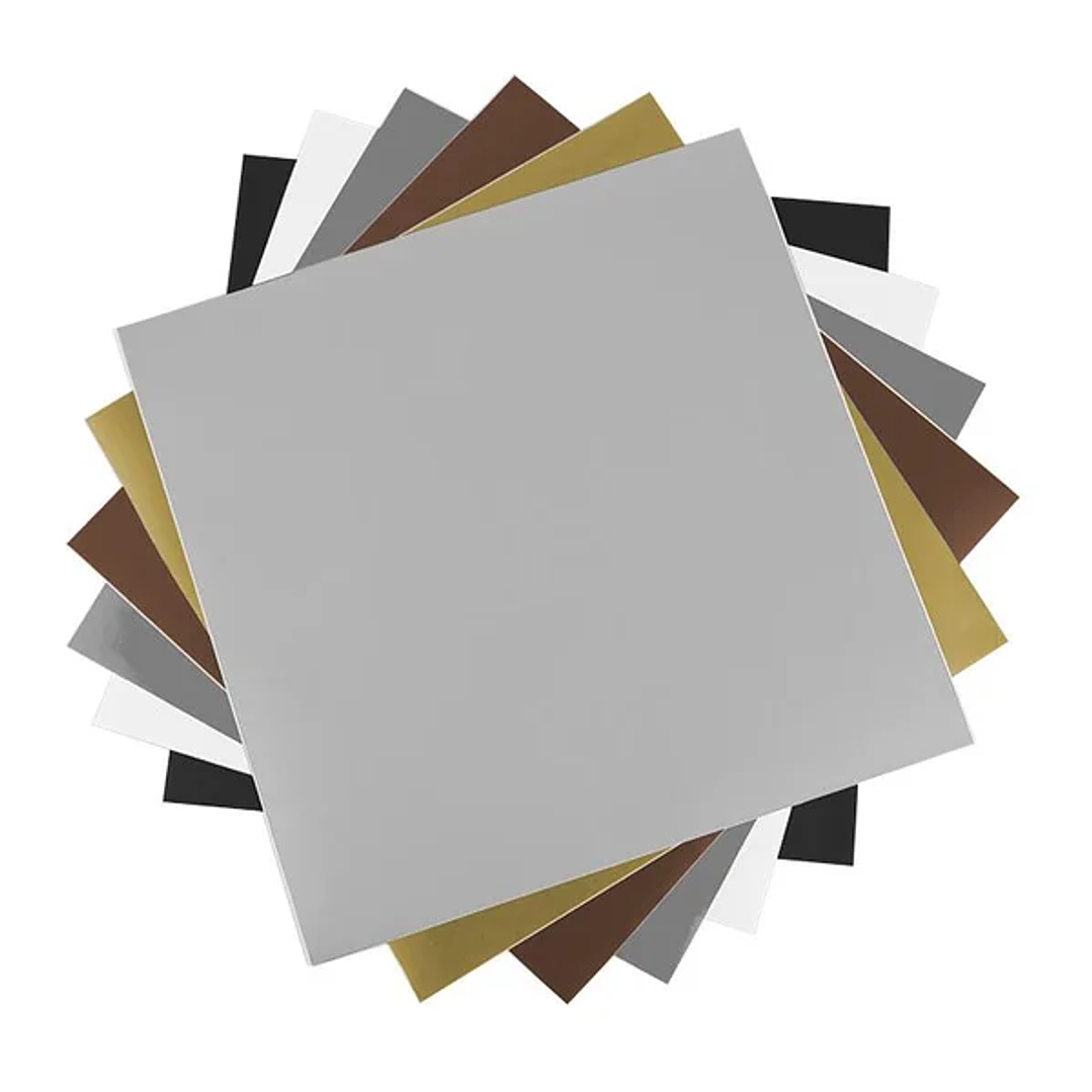 SILH. SET 6 LAMINAS COLORES VINILO 30x30CM  2