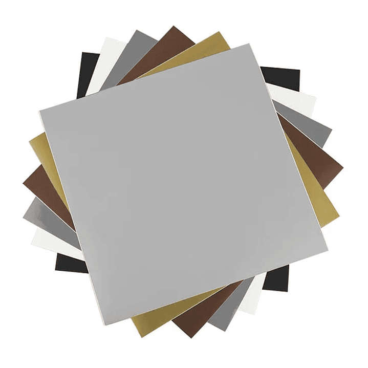 SILH. SET 6 LAMINAS COLORES VINILO 30x30CM  2