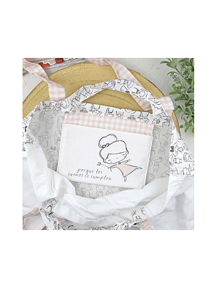 1Década 123 Coser! Bolsa de Bolso Tela Estampada | Alúa Cid