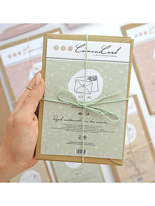 Juego de 12 sobres kraft C6 | ComuniCard