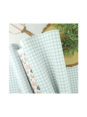 Papel Laminado Vichy Menta XXL | Alúa Cid