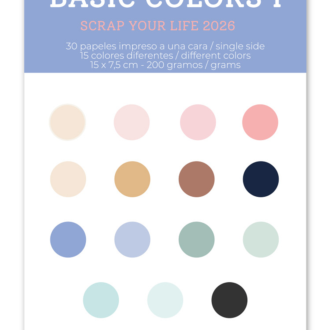 Mini pad de papeles para troquelar SYL Basic Colors 2026 1 1