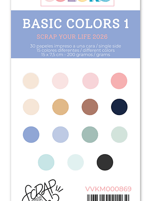 Mini pad de papeles para troquelar SYL Basic Colors 2026 1