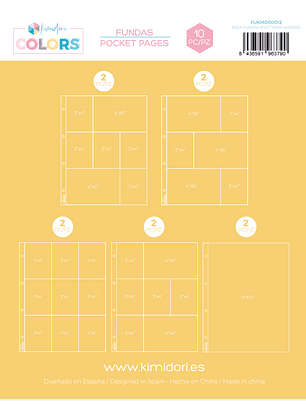 Fundas Kimidori Colors 9x12 Packvariado 