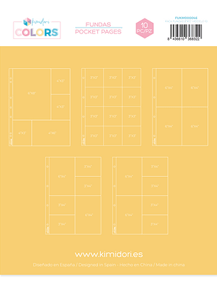 Fundas 9x12 Kimidori Colors Packvariado modelo 2 