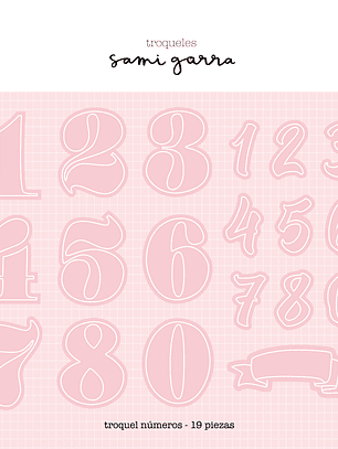 Troquel números19 piezas