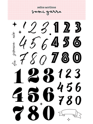 Sello números 15x24 cm 45 piezas