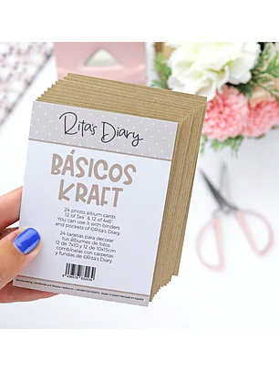 Paquete de tarjetas Kraft básicas | Colección El diario de Rita