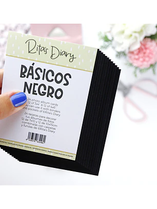 Paquete de cartas básicas negras | Colección El diario de Rita