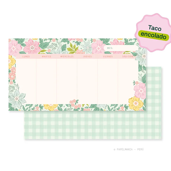 Taco Big Encolado - Planificador Semanal Flores 1