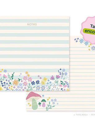 Taco Cuadro Encolado - Florcitas Rayado