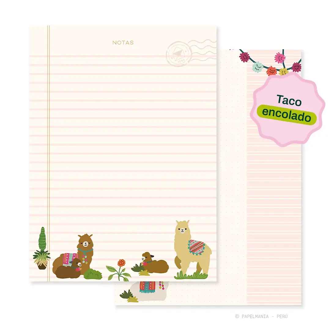 Taco A5 Encolado - Llamitas 1