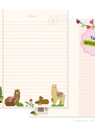 Taco A5 Encolado - Llamitas