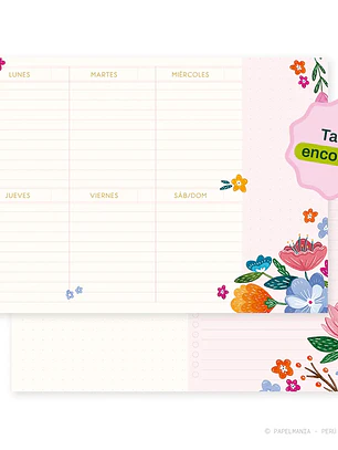 Taco A5 Encolado - Flórica Planificador Semanal