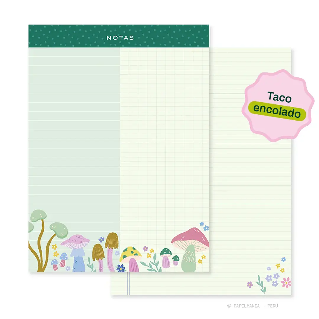 Taco A5 Encolado - Honguitos 1