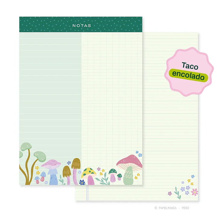 Taco A5 Encolado - Honguitos 1