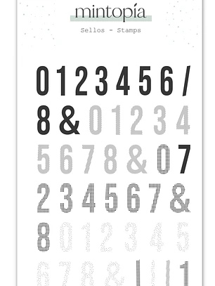 Sello Números patrones Mintopía by Scrapbypat