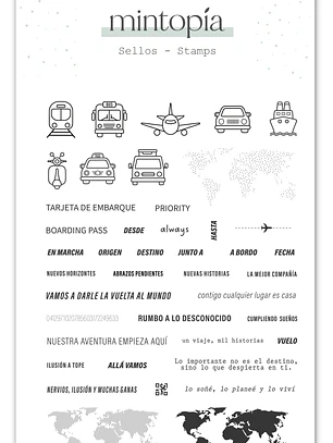 Sello Frases Billete viajero Mintopía by Scrapbypat
