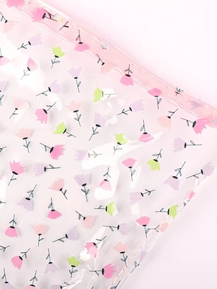 Estuche SYL Flores con cremallera rosa