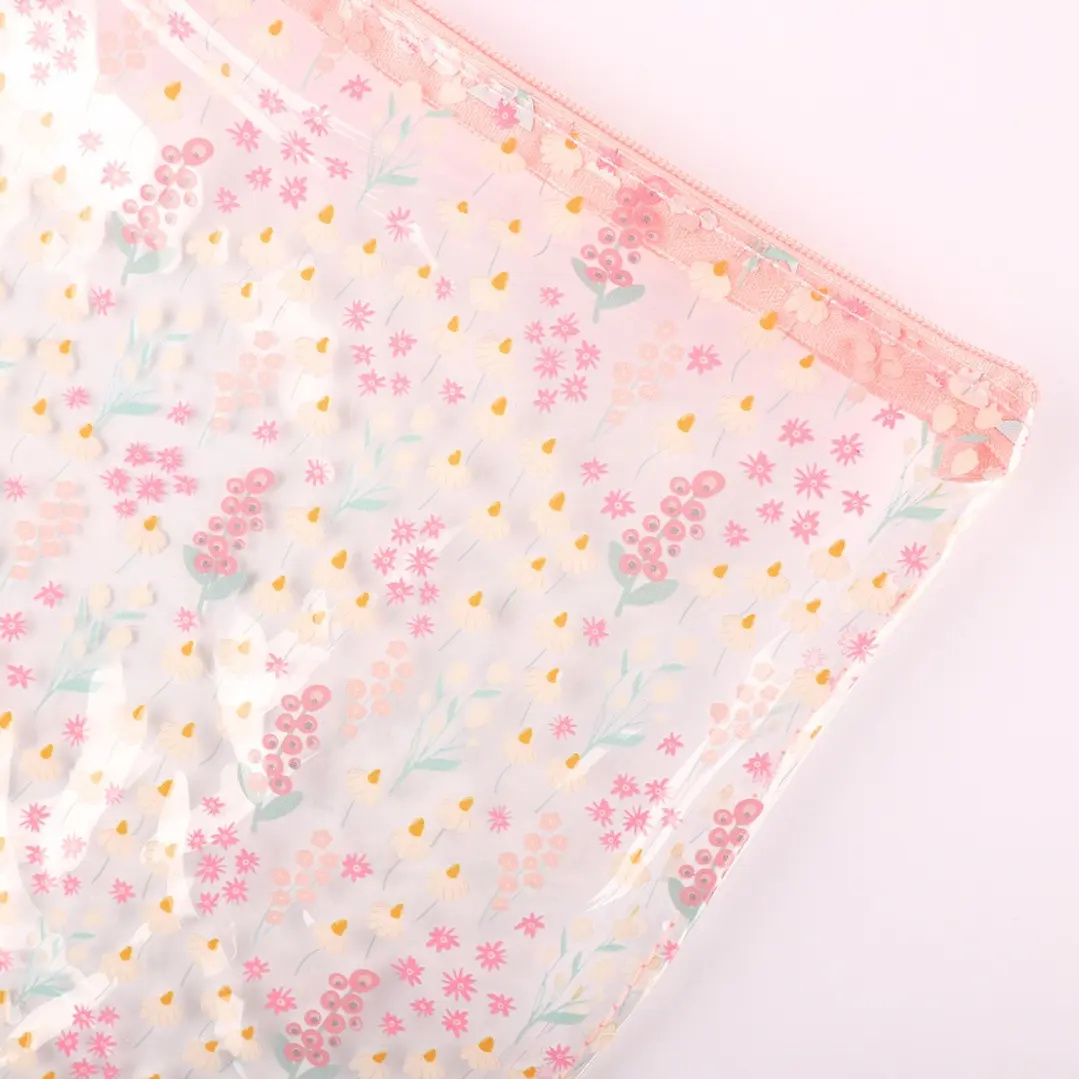 Estuche SYL Primavera con cremallera rosa 1