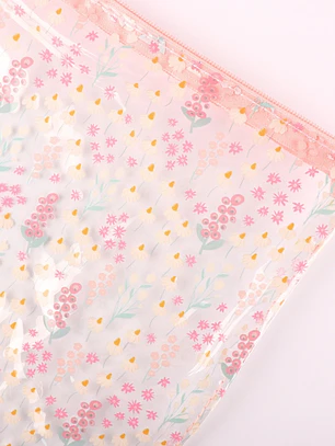 Estuche SYL Primavera con cremallera rosa