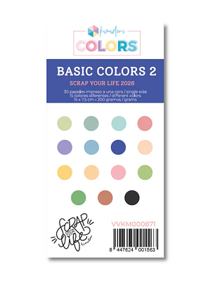 Mini pad de papeles para troquelar SYL Basic Colors 2026 2