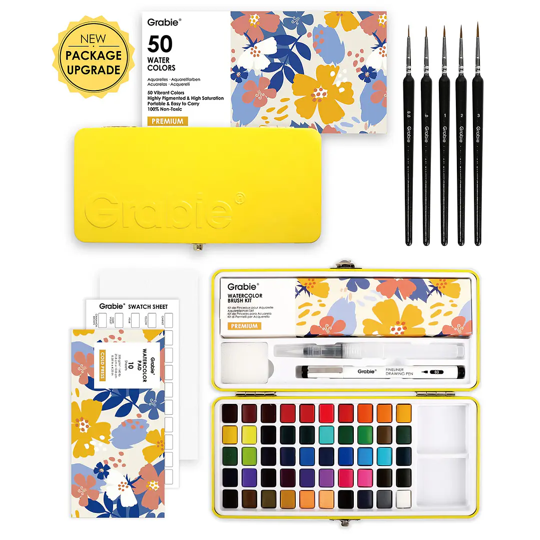 SET DE ACUARELAS PREMIUM TODO EN UNO DE 50 COLORES 1