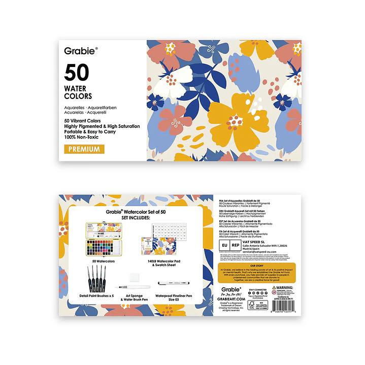 SET DE ACUARELAS PREMIUM TODO EN UNO DE 50 COLORES 2