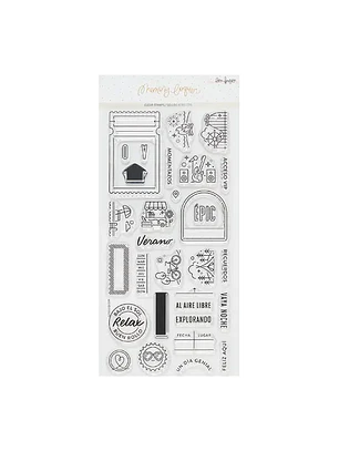 Set de sellos acrílicos Planazos Lora Bailora