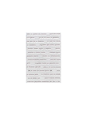 Sello acrílico 7,5x10 cm Mi peludo frases CO