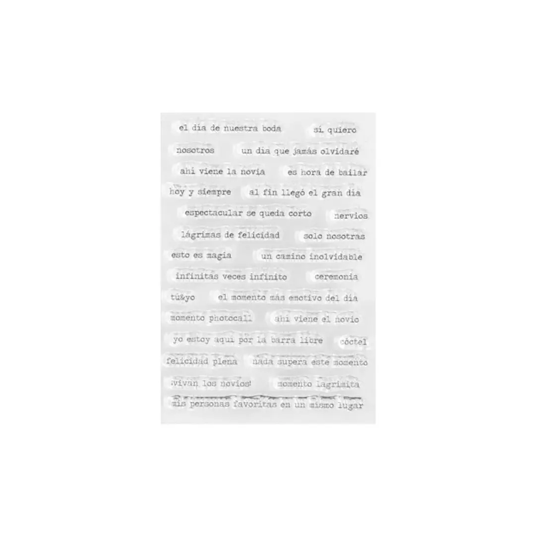 Sello acrílico FRASES BODA - Lora Bailora 1