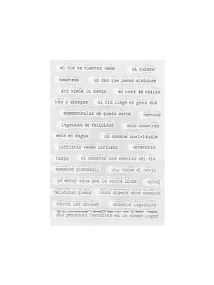 Sello acrílico FRASES BODA - Lora Bailora