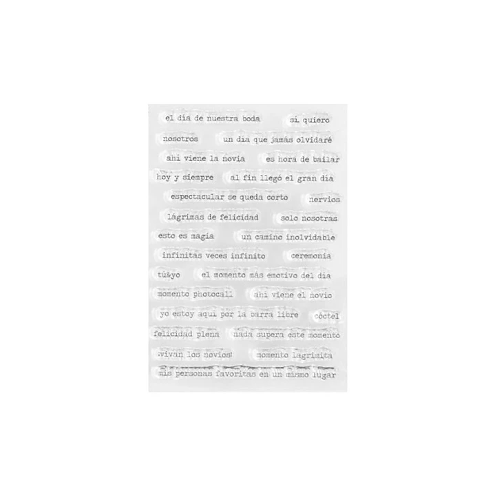 Sello acrílico FRASES BODA - Lora Bailora 1