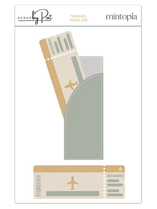 Troquel Scrapbypat Billete de avión 