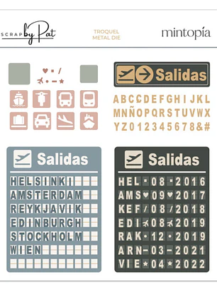 Troquel Scrapbypat Panel de aeropuerto 