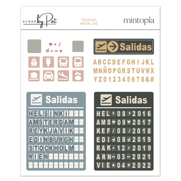 Troquel Scrapbypat Panel de aeropuerto  1