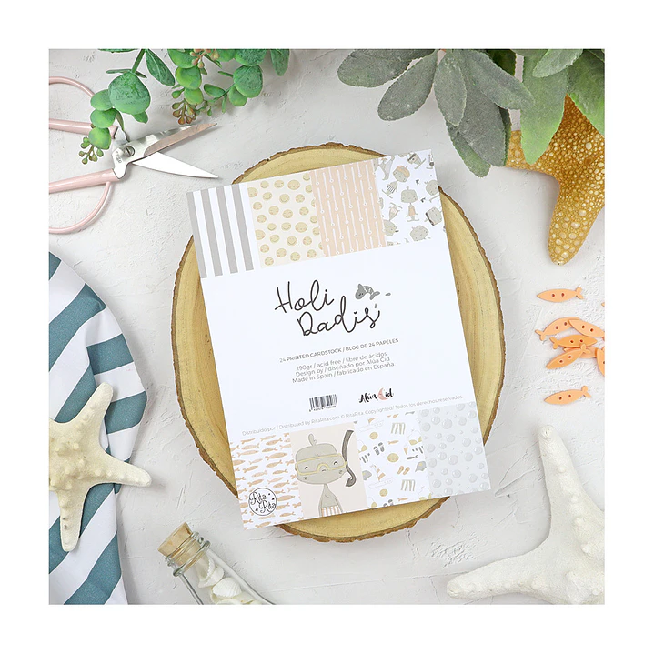 Bloc de papel Holidadis de 15 x 20 cm | Diseño de Alúa Cid 1