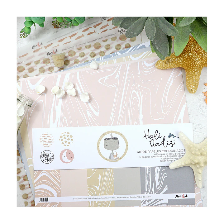 Kit de papel Holidadis Solid & Special de Alúa Cid 1