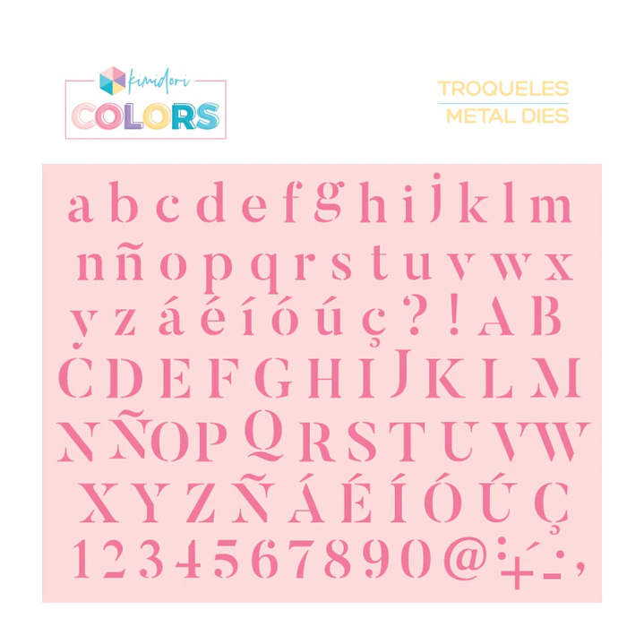 Troquel Alfabeto Stencil Butler Kimidori Colors 1