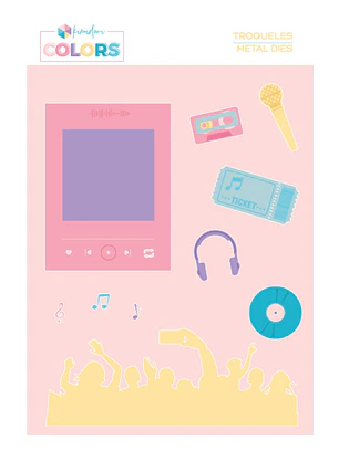 Troquel Adoro la música Kimidori Colors