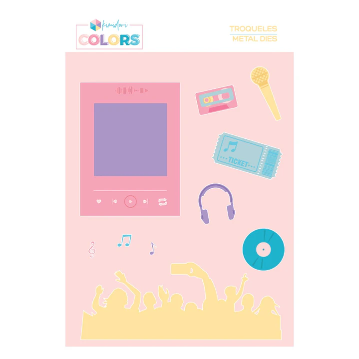 Troquel Adoro la música Kimidori Colors 1