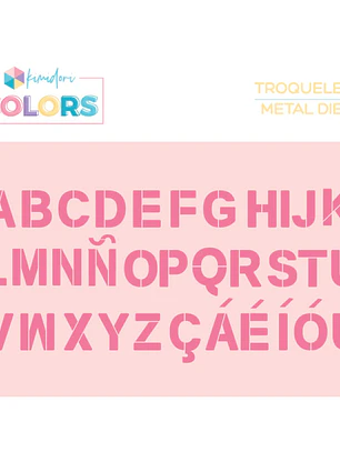 Troquel Alfabeto Stencil Kimidori Colors
