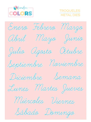 Troquel Semana y Meses Kimidori Colors