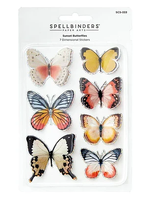 Pegatinas de mariposas al atardecer