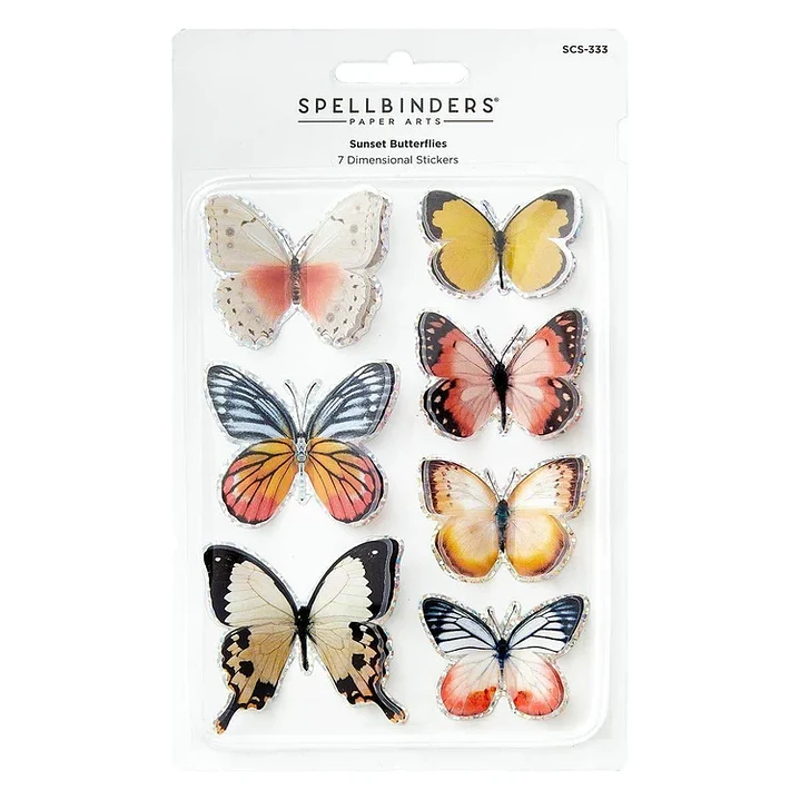 Pegatinas de mariposas al atardecer 1