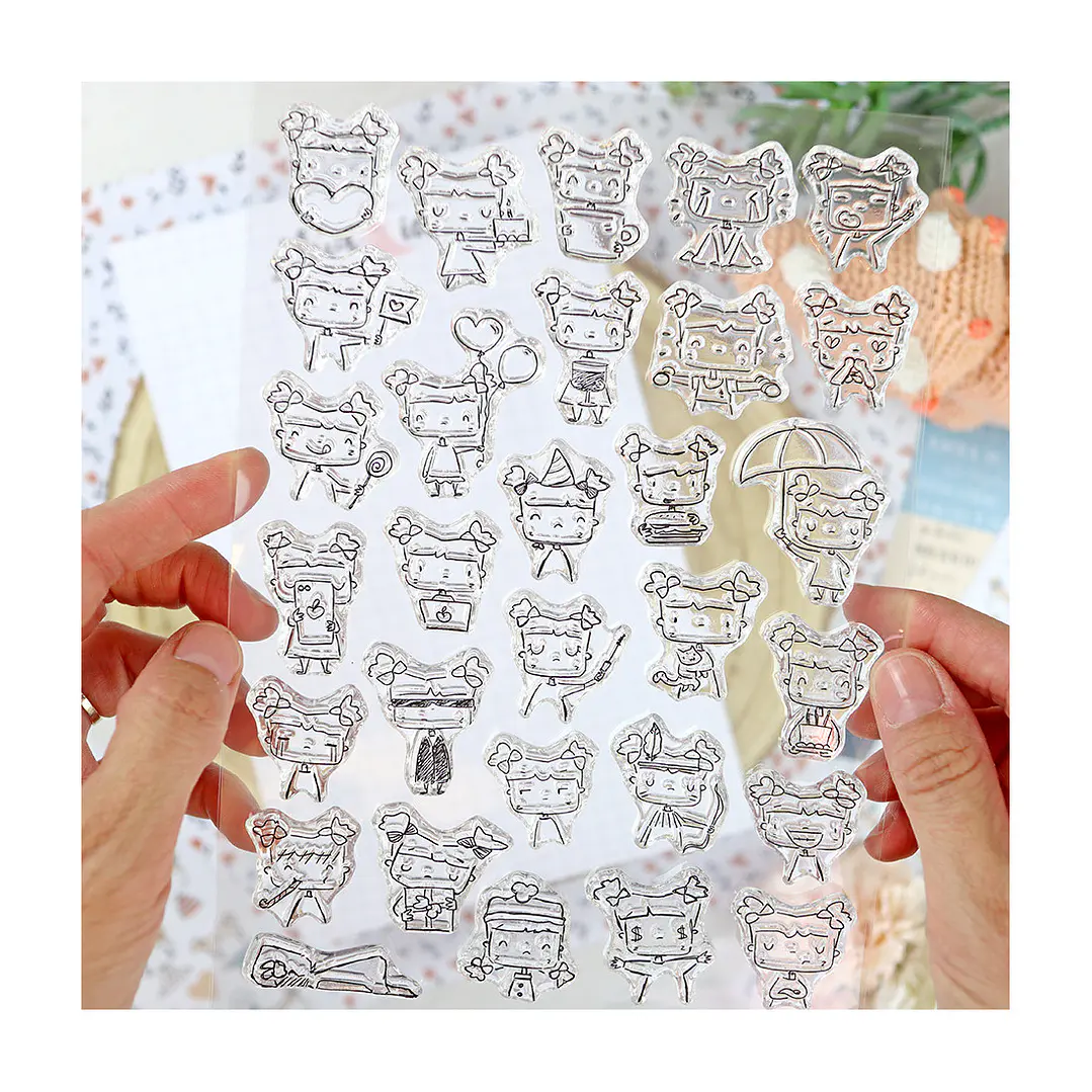 Set de sellos transparentes croqueta | Alua Cid 1