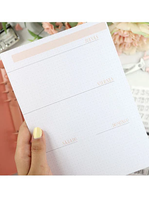 Agenda perpetua Semana Vista agenda relleno A5 (sin Taladro)