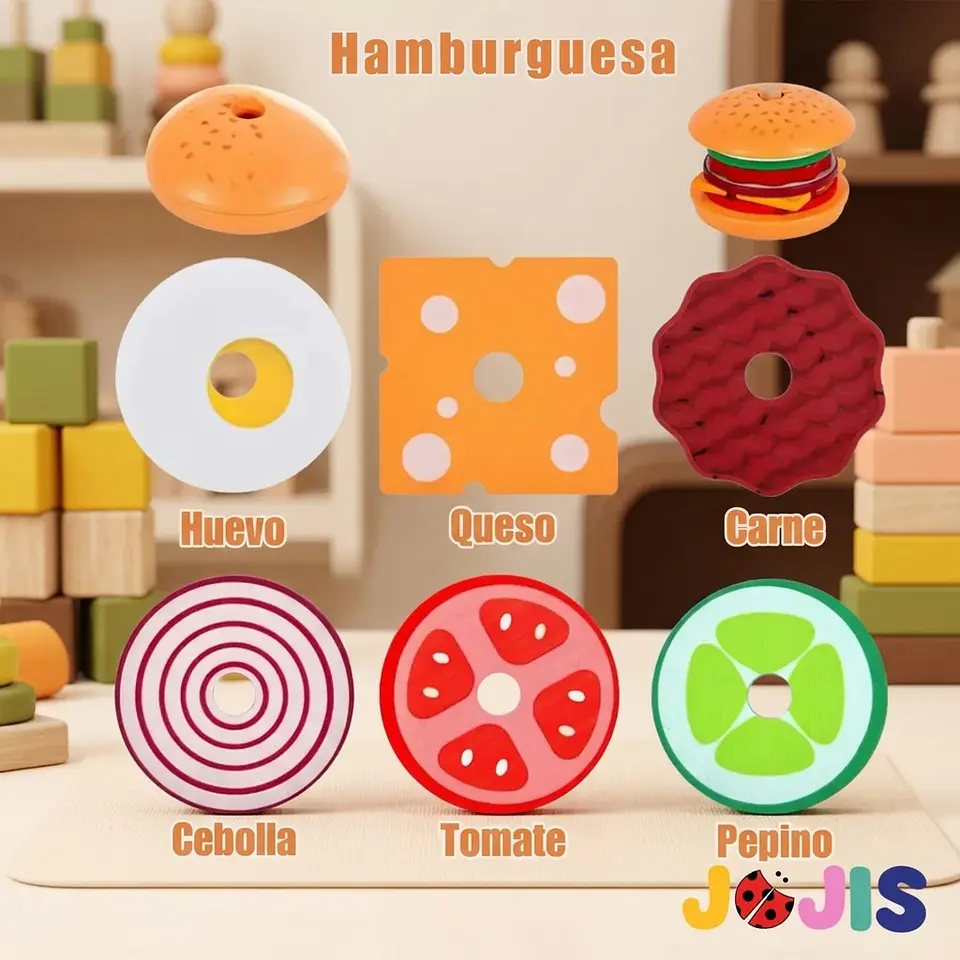 Juego didactico Sandwich Hamburguesa 4