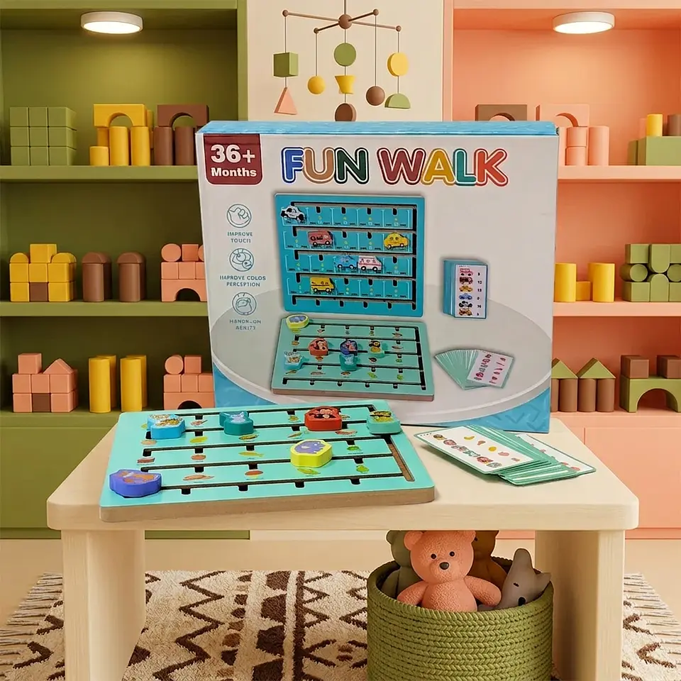 Fun Walk tablero deslizable Animales + tarjetas 2
