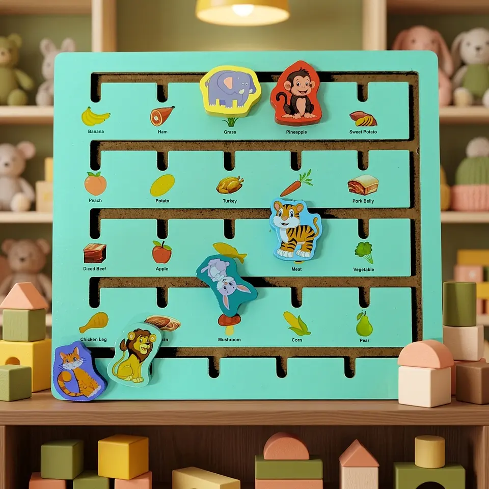 Fun Walk tablero deslizable Animales + tarjetas 3